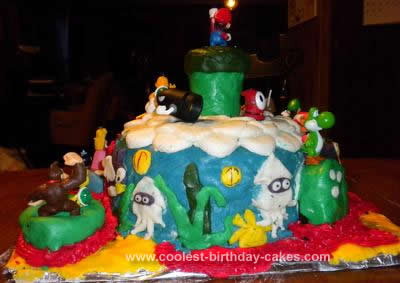 Homemade Super Mario Wii Cake