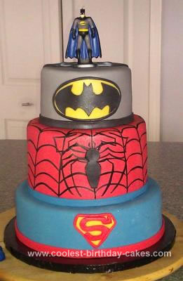 Homemade Superhero Birthday Cake