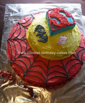 Homemade Superhero Trio Cake