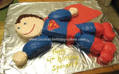 Homemade Superman Cake