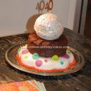 Homemade Superstar Mama's 40th Disco Ball Cake