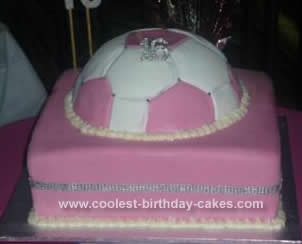 Homemade Sweet 16th Soccer Cake