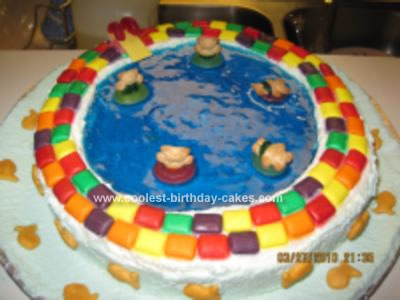Homemade Swimming Pool Birthday Cake