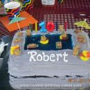 Homemade Swimming Pool Birthday Cake