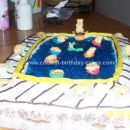 Homemade Swimming Pool Birthday Cake Design
