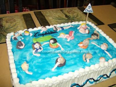 Homemade Swimming Pool Cake