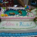 Homemade Swimming Pool Party Cake