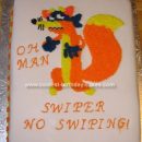 Homemade Swiper The Fox Birthday Cake