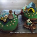 Homemade Sylvanian Birthday Islands Camping Cake