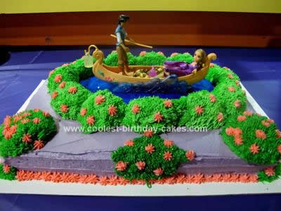 Homemade Tangled Cake with Flynn Rider and Rapunzel