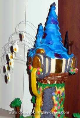 Homemade Tangled (Rapunzel) Birthday Cake