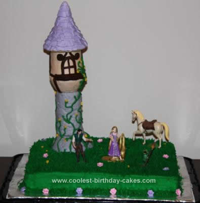 Homemade Tangled (Rapunzel) Birthday Cake