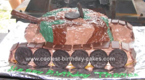 Homemade Tank Birthday Cake