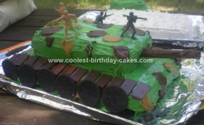 Homemade Tank Birthday Cake