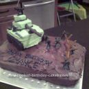 Homemade Tank/Military Birthday Cake