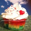 Homemade Taste the Rainbow Cupcake