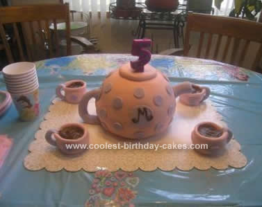 Homemade Tea Party Birthday Cake
