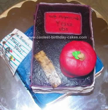 Homemade Teacher Appreciation Cake Design