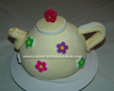 Homemade Teapot Birthday Cake