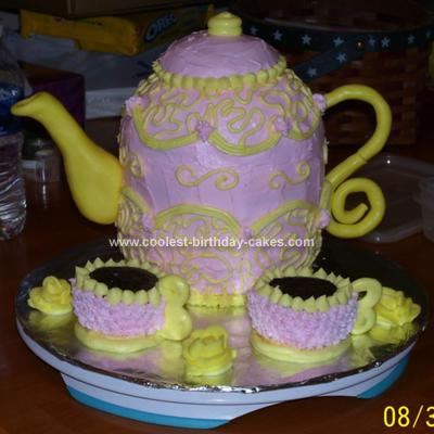 Homemade Teapot Birthday Cake