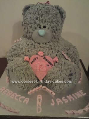 Homemade Teddy Bear Birthday Cake