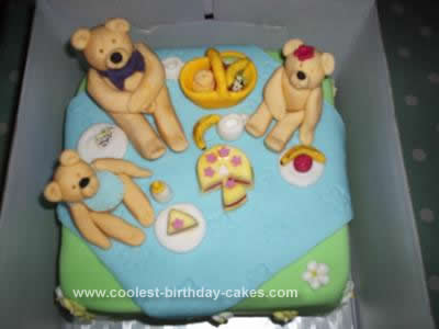 Homemade Teddy Bear's Picnic Cake