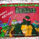 Homemade Teenage Mutant Ninja Turtle Cake