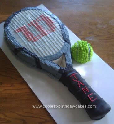 Homemade  Tennis Birthday Cake