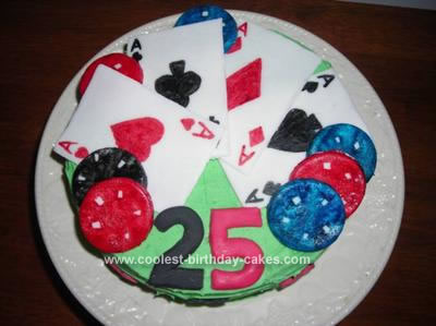 Homemade Texas Hold'Em Birthday Cake