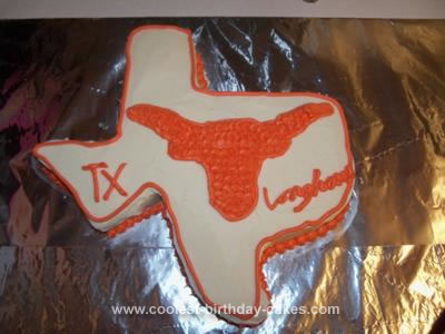 Homemade Texas Longhorns Cake
