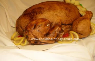 Homemade Thanksgiving Turkey Cake