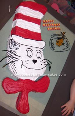 Homemade The Cat in the Hat Cake