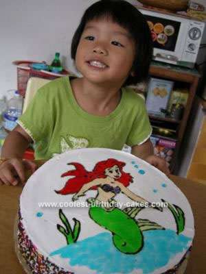 Homemade The Little Mermaid Cake with Alexis