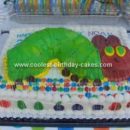 Homemade The Very Hungary Caterpillar Birthday Cake