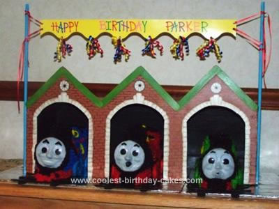 Homemade Thomas and Friends Birthday Cake