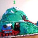 Homemade Thomas And Mountain Cake