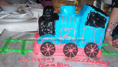 Homemade Thomas Birthday Cake