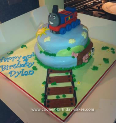 Homemade Thomas The Tank Birthday Cake