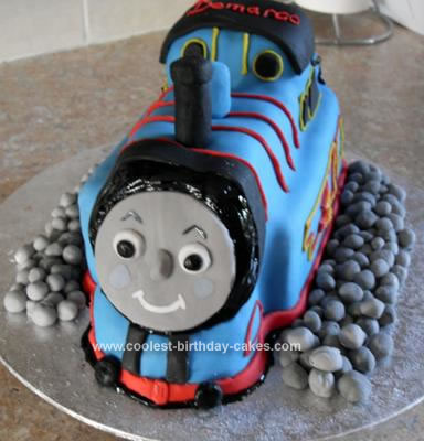 Homemade Thomas the Tank Cake