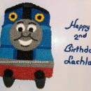 Homemade Thomas the Tank Engine Birthday Cake