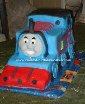 Homemade Thomas The Tank Engine Cake