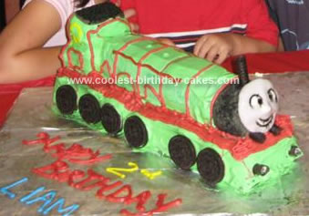 Homemade Thomas The Tank Engine Cake