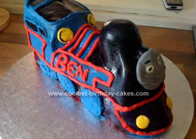 Homemade Thomas the Tank Engine Cake