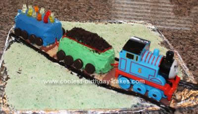 Homemade Thomas The Train Birthday Cake Design