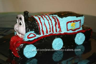 Homemade Thomas The Train Cake