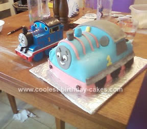 Homemade Thomas the Train Cake
