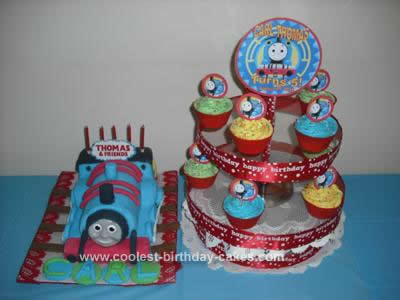 Homemade Thomas the Train Cake Design