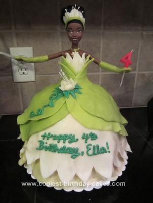 Homemade Tiana Doll Birthday Cake