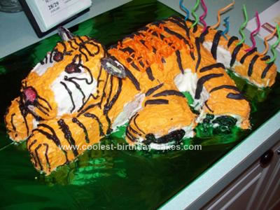 Homemade Tiger Birthday Cake