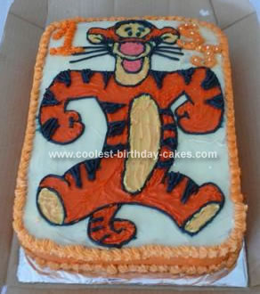 Homemade Tigger Birthday Cake